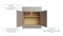 (image for) Brooklyn White 3-Drawer Base Cabinet - BW-DB24-3