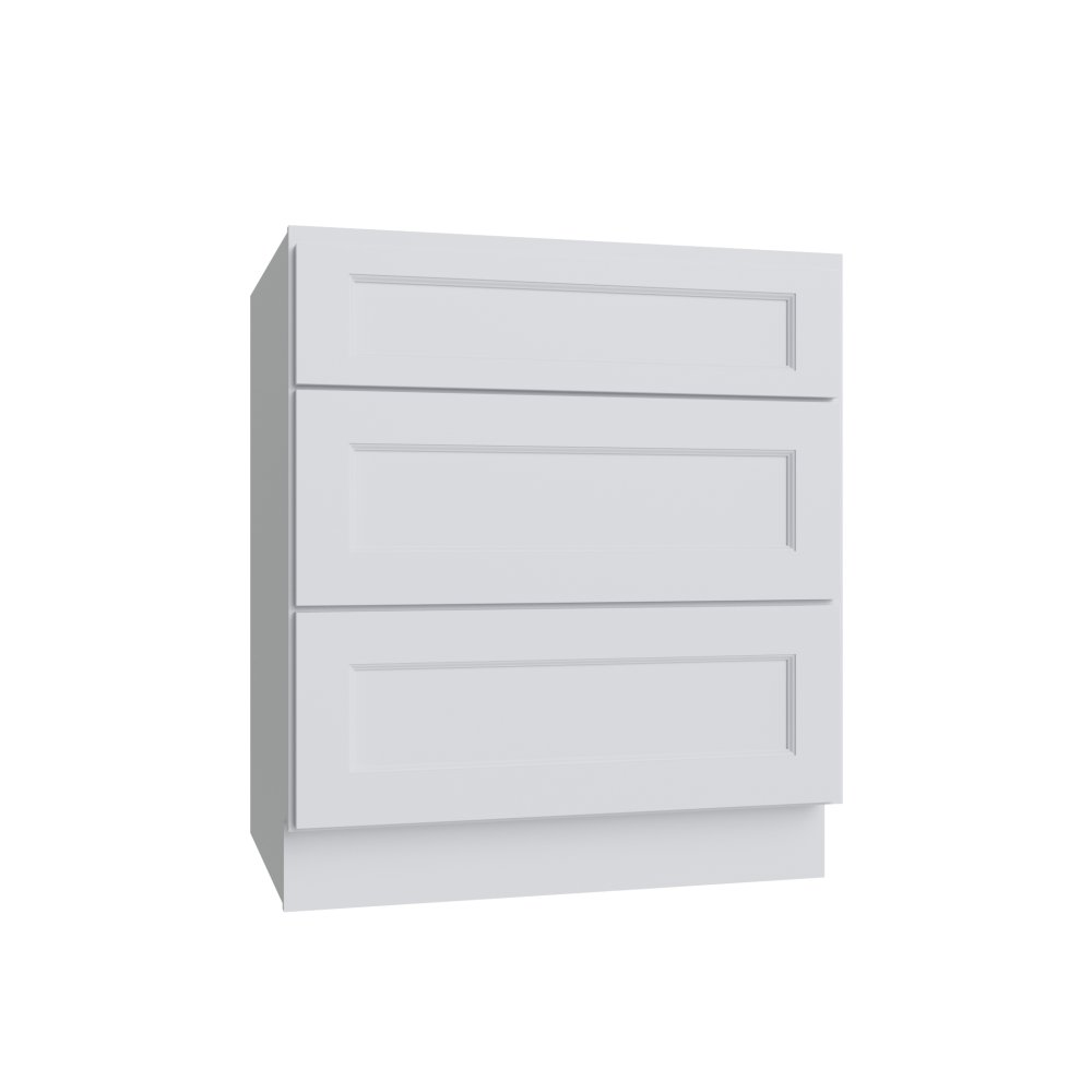 (image for) Brooklyn White 3-Drawer Base Cabinet - BW-DB33-3