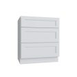 (image for) Brooklyn White 3-Drawer Base Cabinet - BW-DB33-3