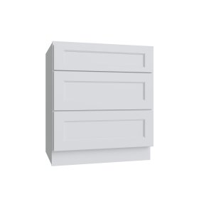 KCD Brooklyn White Drawer Base Cabinet - BW-DB27-3