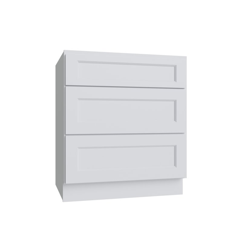 (image for) Brooklyn White 3-Drawer Base Cabinet - BW-DB24-3