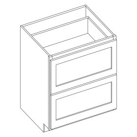 Brooklyn White 2-Drawer Base Cabinet - BW-DB30-2