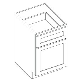 Brooklyn White Desk Drawer Base Cabinet - BW-DDB18