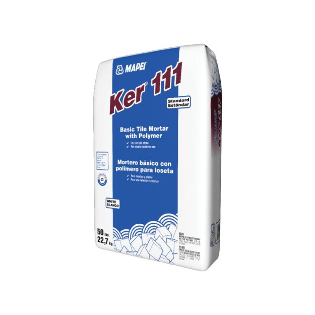 (image for) Mapei Ker 111 Basic Tile Mortar with Polymer - 50 Lb White