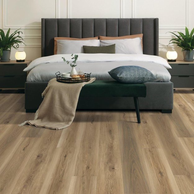 (image for) Matrexx Floor Kings Canyon 9" x 60" Waterproof Rigid Click LVP- Moccasin Oak 590 019