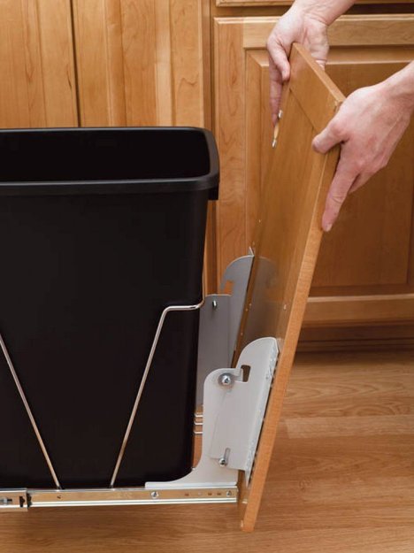 (image for) Rev-A-Shelf RV DM17 KIT 6 Way Adjustable Door Mount Kit For Pull-Out Hamper - Metallic Silver