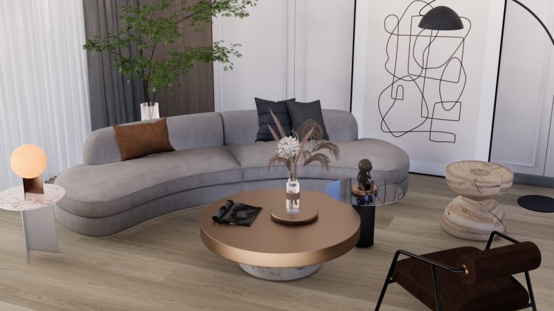 (image for) Kihome 9" x 60" SPC Luxury Vinyl Plank 22mil - KS6901