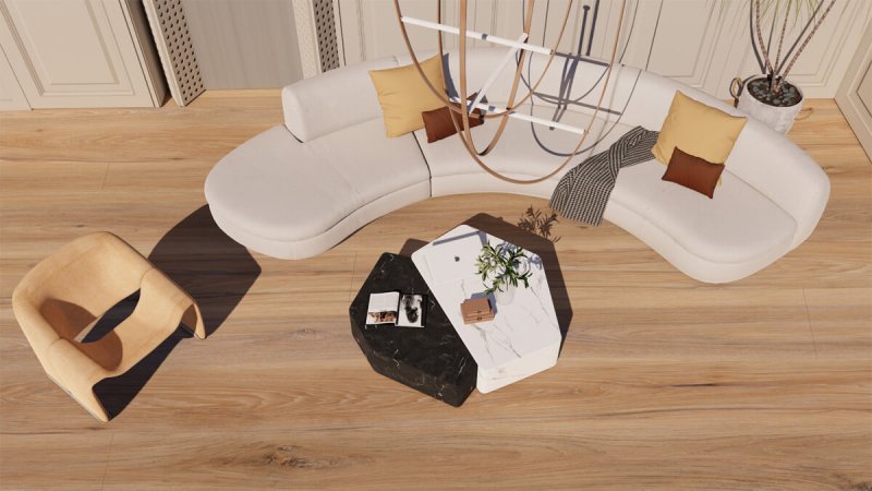 (image for) Kihome 9" x 60" SPC Luxury Vinyl Plank 20mil - KS7014