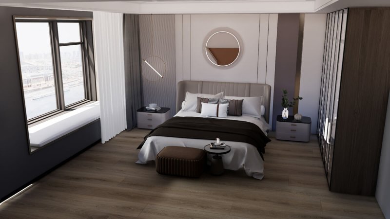 (image for) Kihome 9" x 72" SPC Luxury Vinyl Plank 22mil - KS7913