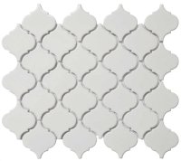 Chesapeake Mosaics Lantern Glazed Porcelain Mosaic Sheet Tile - White