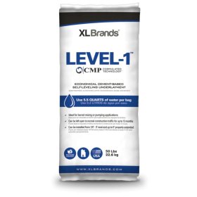 XL Brand CMP Level-1 Economical Cement-Based Self-Leveling Underlayment - 50 Lb Bag