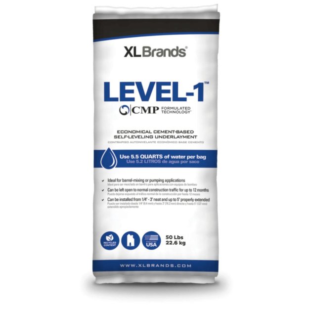 (image for) XL BRANDS CMP Level-1 Economical Cement-Based Self-Leveling Underlayment - 50 Lb Bag