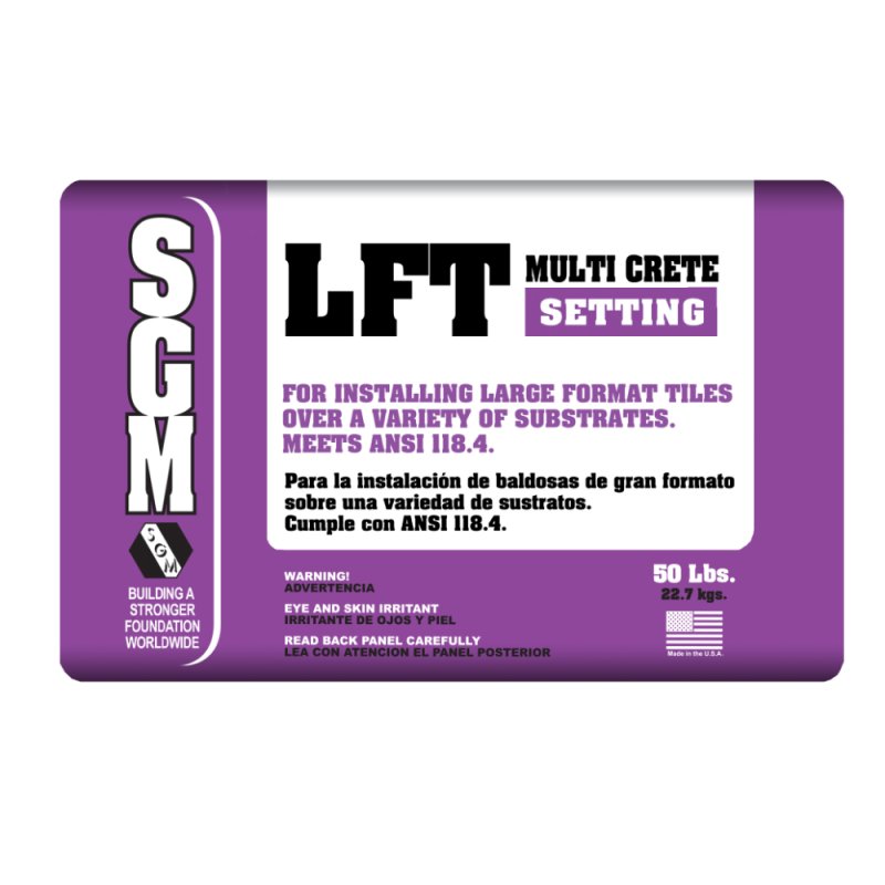 SGM UWAK104 Large Format Tiles (LFT) Multi-Crete Mortar 50 Lbs. - White