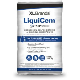 XL Brand CMP LiquiCem Economical Self-Smoothing and Leveling Compound - 50 Lb Bag