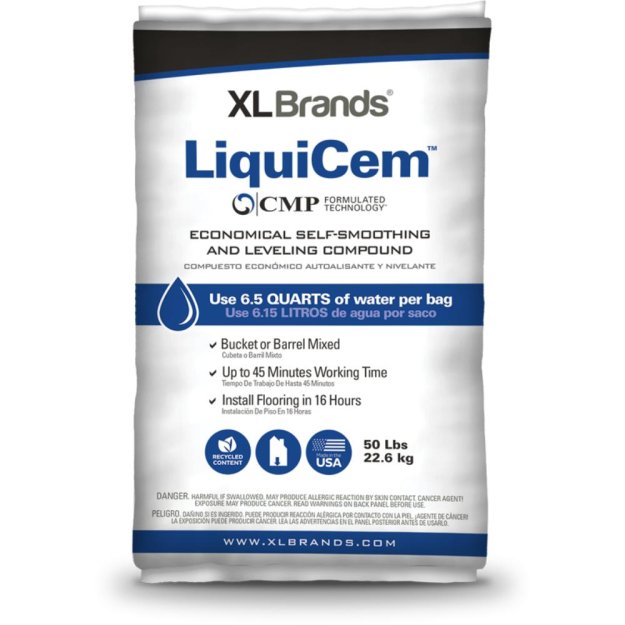 (image for) XL Brand CMP LiquiCem Economical Self-Smoothing and Leveling Compound - 50 Lb Bag