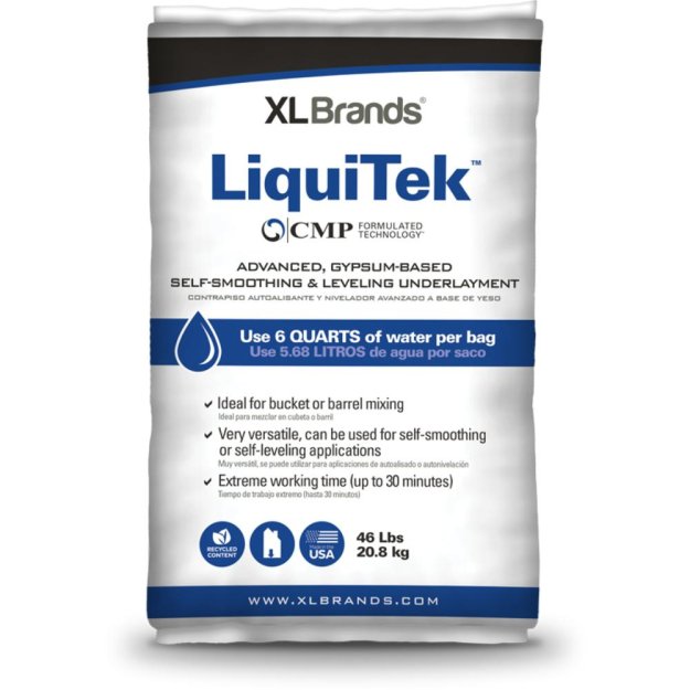 (image for) XL Brand CMP LiquiTek Advanced, Fiber-Reinforced, Hybrid, Self-Smoothing & Leveling Underlayment - 46 Lb Bag