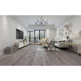 LIONS FLOOR Versa 7" x 48" SPC Vinyl Plank - Grey Horizon - LI-W03