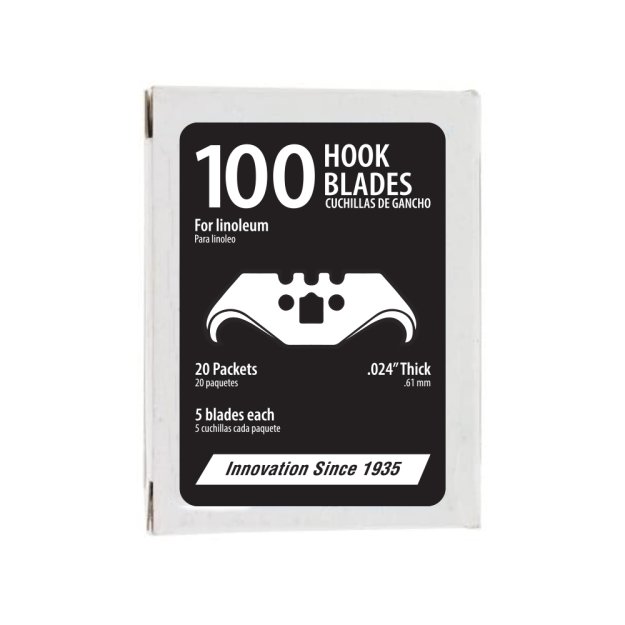 (image for) ALLWAY LKB-100 3-Notch Linoleum Hook Blades - 100 Pack