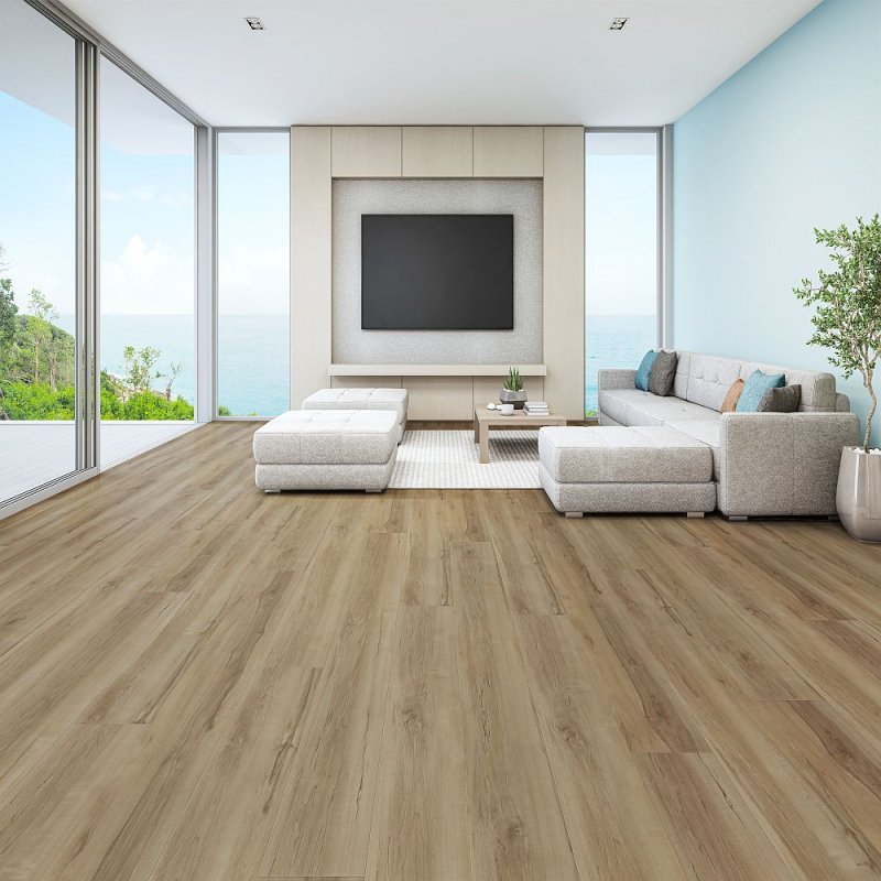 (image for) Primo Wood Plus 9-3/8" x 60" Waterproof Laminate Plank - Lodge Maple PWP61013