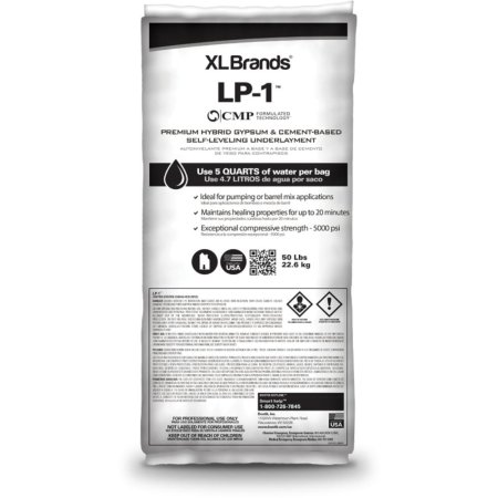 (image for) XL Brand CMP LP-1 Premium Hybrid Gypsum & Cement-Based Self-Leveling Underlayment - 50 Lb Bag