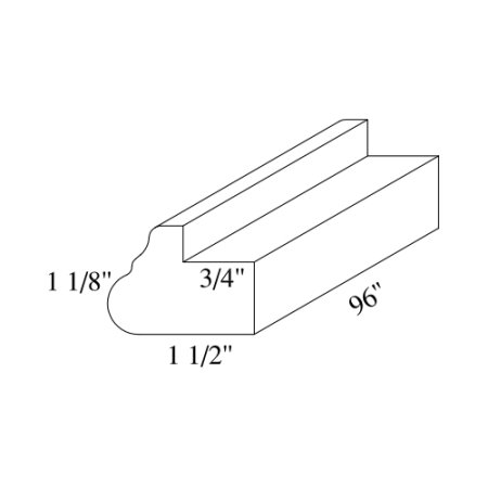 (image for) Brae 8' Light Rail Molding - BRA-LRM