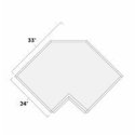 (image for) White Shaker 36" Lazy Susan Corner Base Cabinet - AMCWS-LS3612