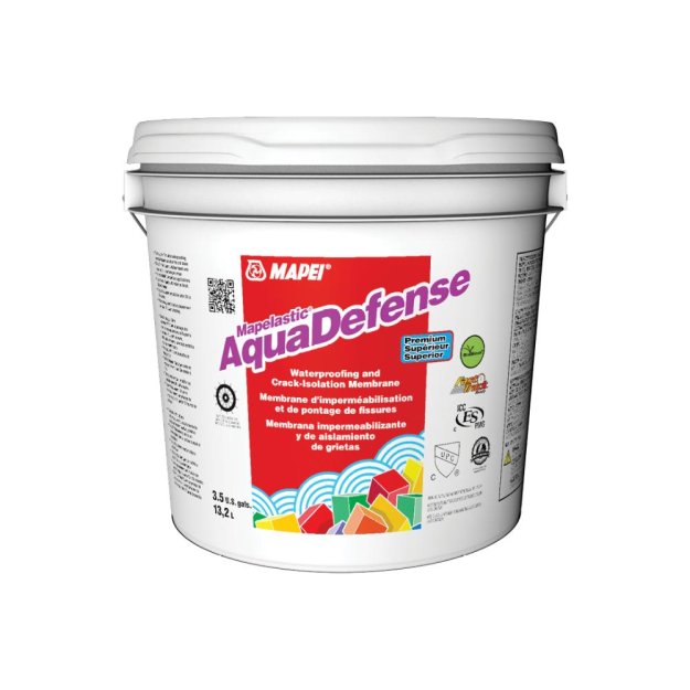 (image for) Mapei Mapelastic Aqua Defense Premium Waterproofing and Crack-Isolation Membrane - 5 Gal