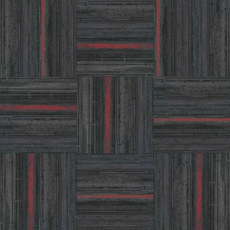 (image for) Next Floor Hightlight 19.7" x 39.4" Solution-Dyed Nylon Carpet Tiles - Midnight Flare NF707101