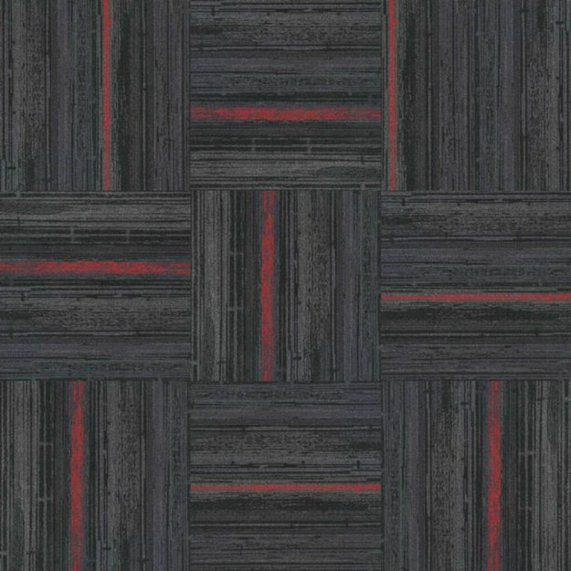 (image for) Next Floor Hightlight 19.7\" x 39.4\" Solution-Dyed Nylon Carpet Tiles - Midnight Flare NF707101