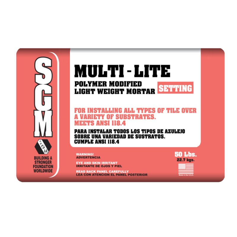 SGM MLW Multi-Lite Polymer Modified Light-Weight Mortar 30 Lbs. - White
