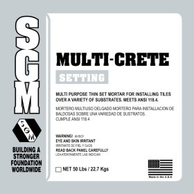 SGM UGAK103 Multi-Crete All-Purpose Thin-Set Mortar 50 Lbs. - Gray