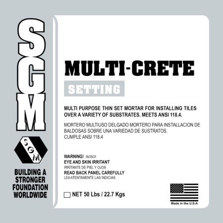 (image for) SGM UWAK103 Multi-Crete All-Purpose Thin-Set Mortar 50 Lbs. - White