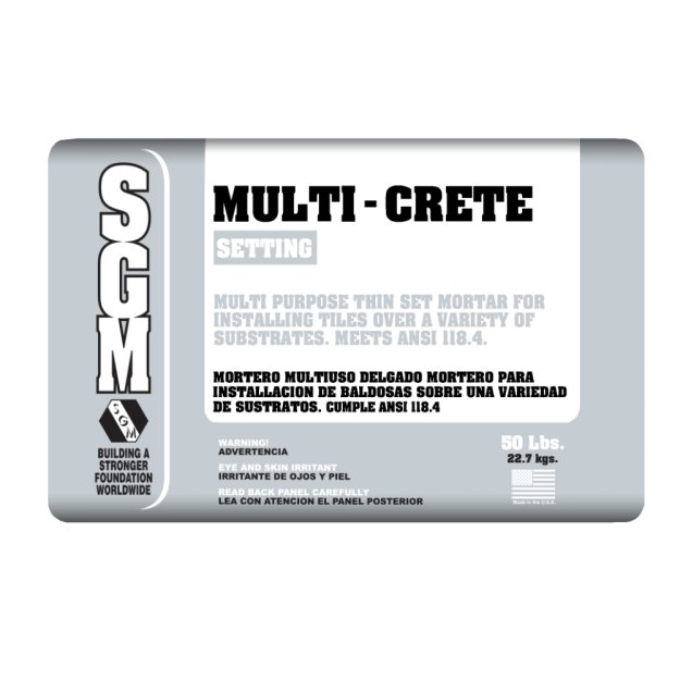 (image for) SGM UWAK103 Multi-Crete All-Purpose Thin-Set Mortar 50 Lbs. - White