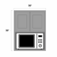 (image for) Platinum Shaker 30" x 30" Microwave Wall Cabinet - PS-MW3030