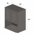 (image for) West Point Grey 30" x 30" Microwave Wall Cabinet - WPG-MW3030