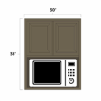 (image for) Winchester Grey 30" x 36" Microwave Wall Cabinet - WIN-MW3036