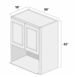 (image for) Aspen White 30" x 42" Microwave Wall Cabinet - ASP-MW3042