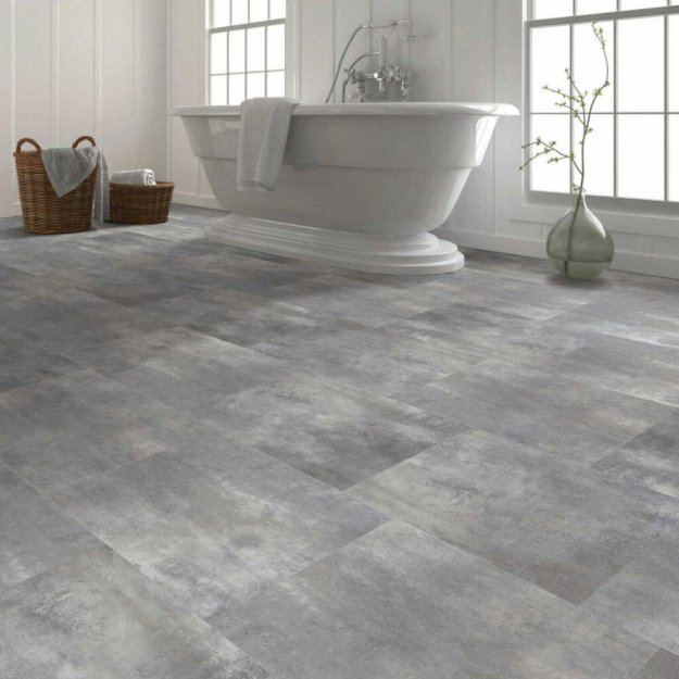 (image for) Next Floor Patina 18" x 24" Luxury Vinyl Tile DB - Antique Pewter - 419 016