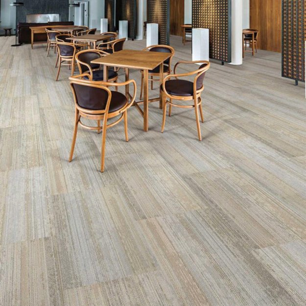 (image for) Next Floor Element 19.7" x 39.4" Solution-Dyed Twisted Polypropylene Carpet Tiles - Camel NF764001