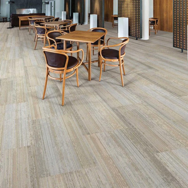 (image for) Next Floor Element 19.7" x 39.4" Solution-Dyed Twisted Polypropylene Carpet Tiles - Camel NF764001