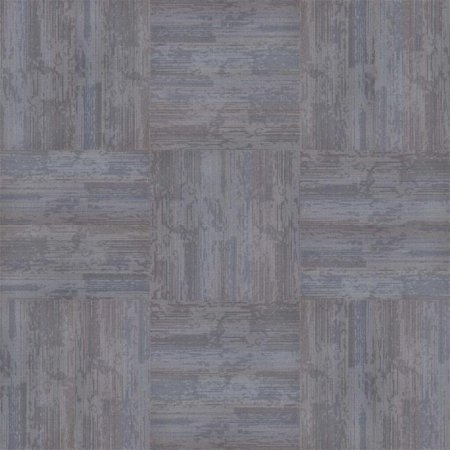 (image for) Next Floor Element 19.7" x 39.4" Solution-Dyed Twisted Polypropylene Carpet Tiles - Steel Blue NF764011