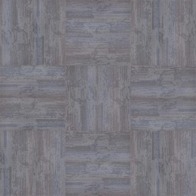 (image for) Next Floor Element 19.7" x 39.4" Solution-Dyed Twisted Polypropylene Carpet Tiles - Steel Blue NF764011