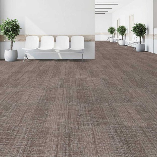 (image for) Next Floor Invincible II 19.7" x 19.7" Solution-Dyed Nylon Fiber System Carpet Tiles - Alpaca NF851120