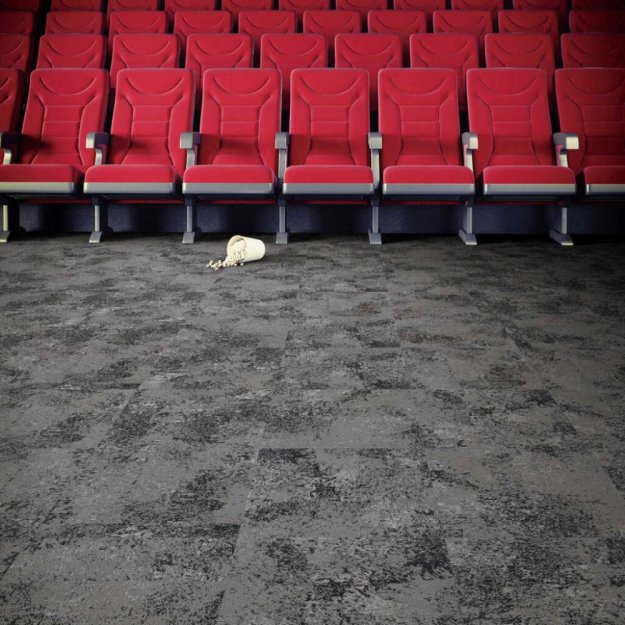 (image for) Next Floor Quarry 19.7" x 19.7" Solution-Dyed Nylon Carpet Tiles - Nickel NF726002