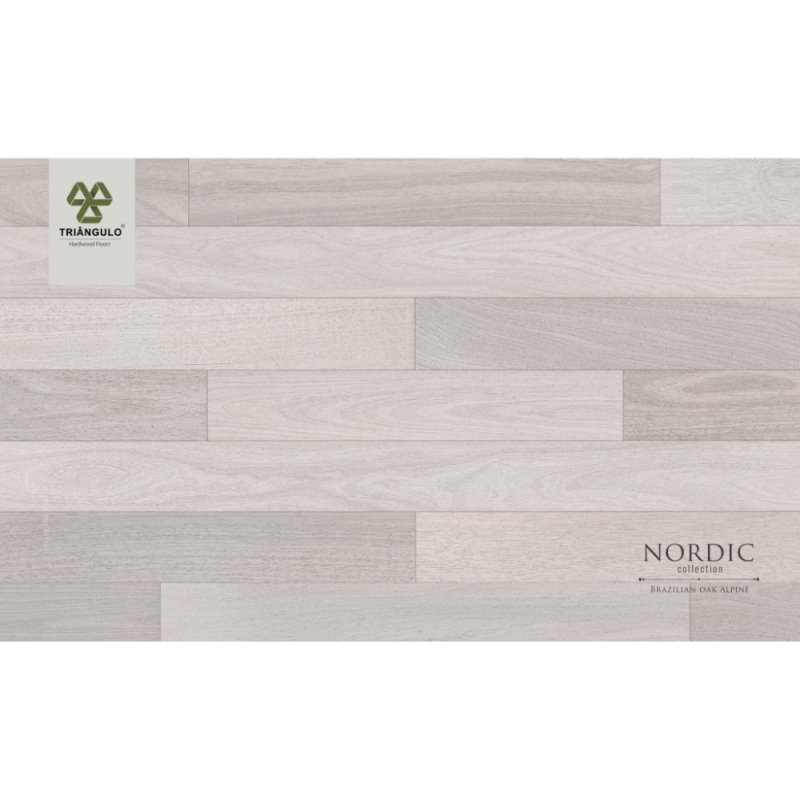 (image for) TRIANGULO Nordic Collection Engineered Hardwood Flooring - Brazilian Oak Alpine
