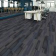 (image for) Next Floor Dedication 13" x 39" Solution-Dyed Twisted Polypropylene Carpet Tiles - North Sea NF712019