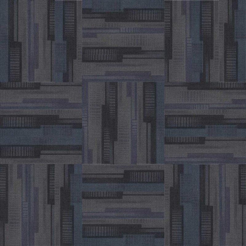 Next Floor Dedication 13\" x 39\" Solution-Dyed Twisted Polypropylene Carpet Tiles - North Sea NF712019