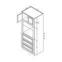 (image for) Brae 33" x 90" Oven Cabinet - BRA-OCD3390-1