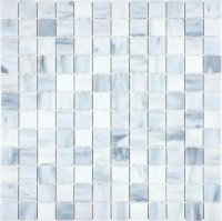 Ornamental Glass 1" x 1" Mosaic-Carrara