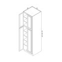 (image for) White Shaker 24" x 96" Wide Pantry Cabinet - WSH-PAN249624